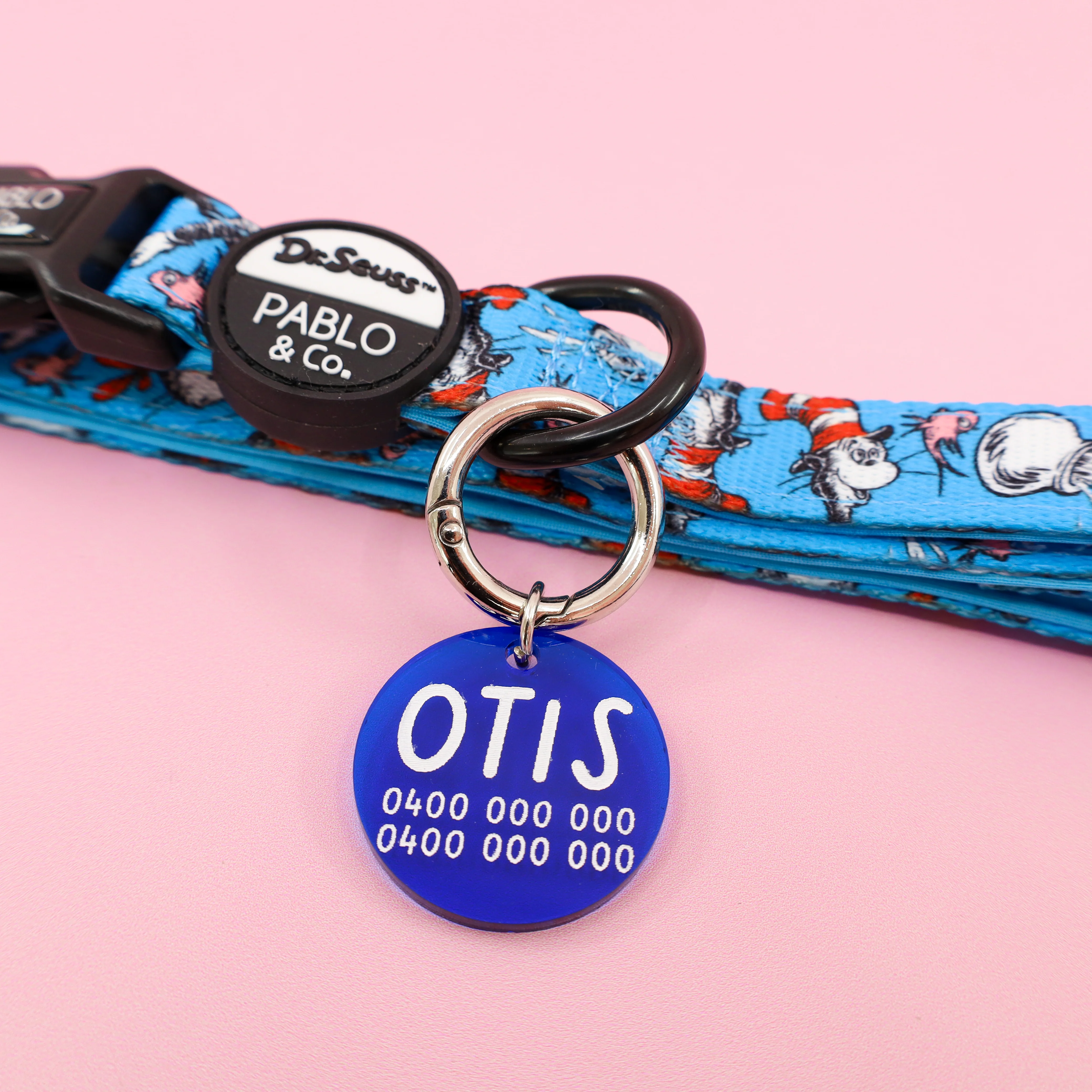 Personalised Pet ID Tag: Round Royal Blue - Image 3