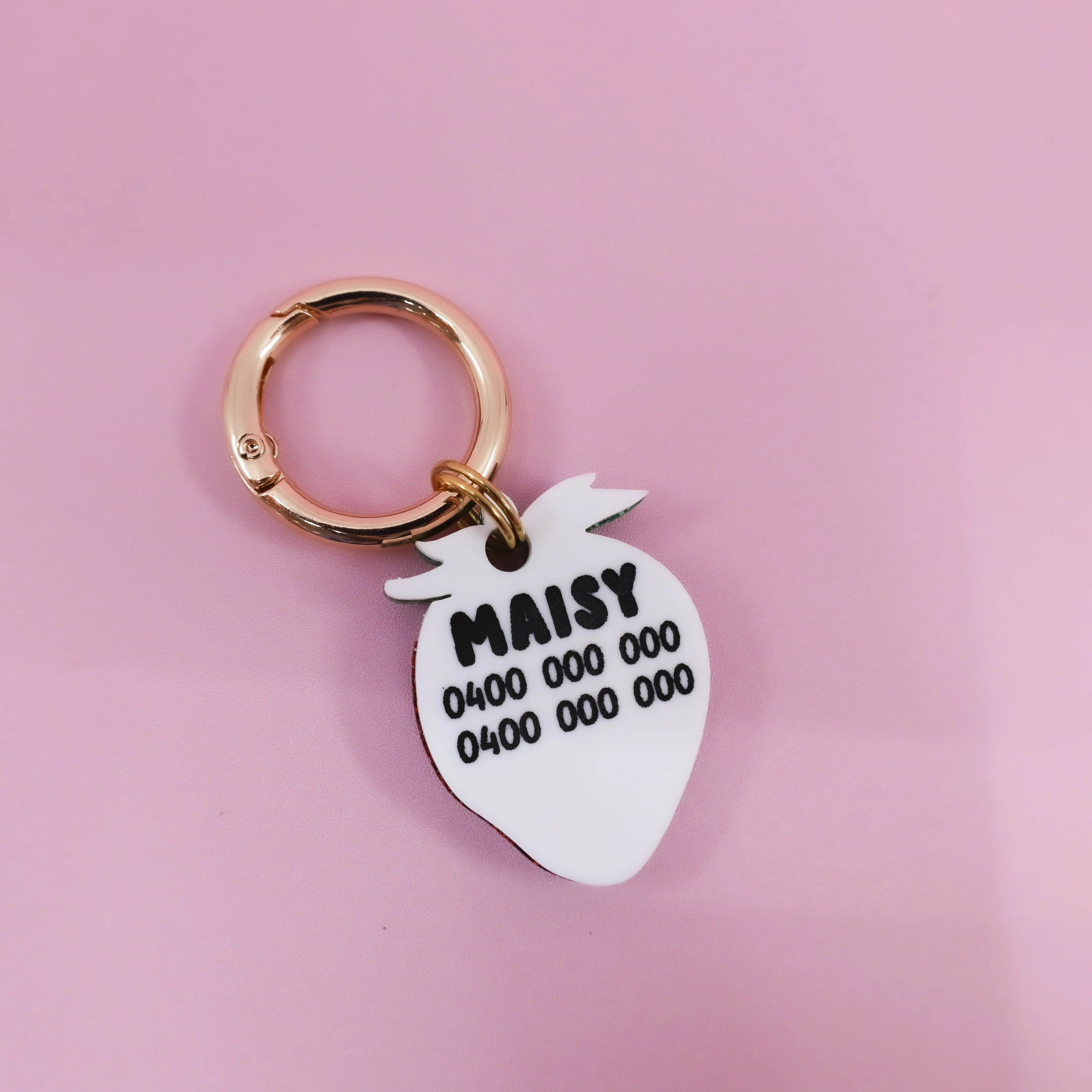 Personalised Pet ID Tag: Strawberry - Image 2