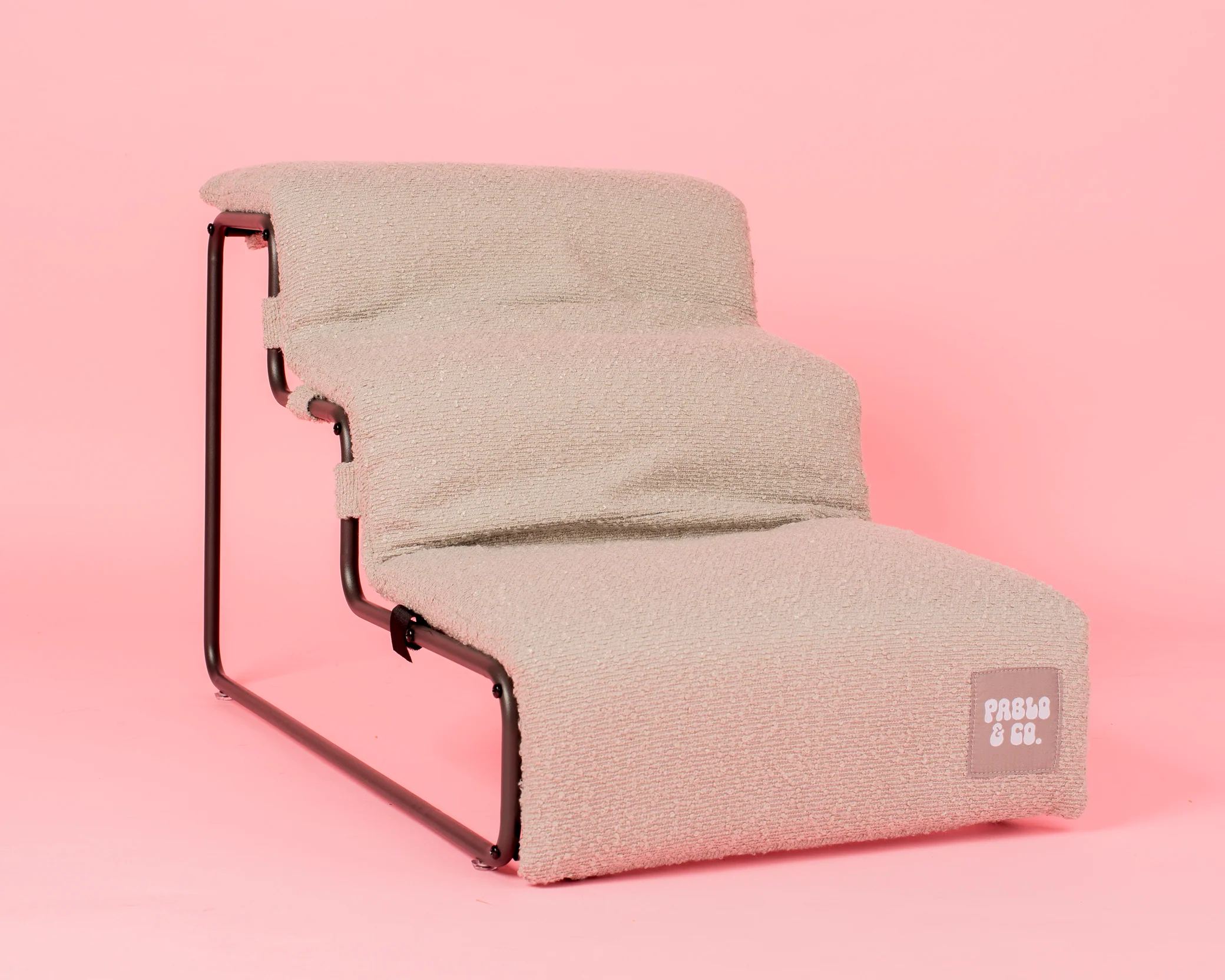 Pet Stairs for Cats & Dogs - Grey Boucle - Image 3