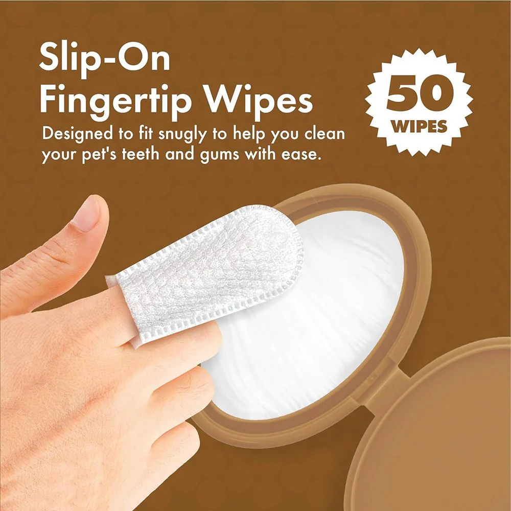Petkin Fingertip Tooth Wipes 50pk - Peanut Butter - Image 3