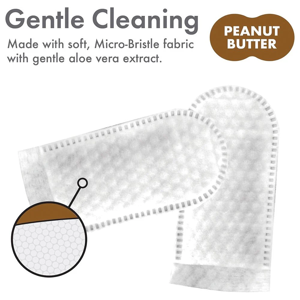 Petkin Fingertip Tooth Wipes 50pk - Peanut Butter - Image 5