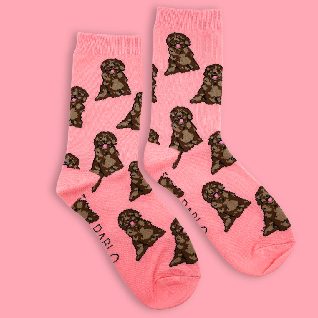 Pink Cavoodle: Breed Socks - Image 2