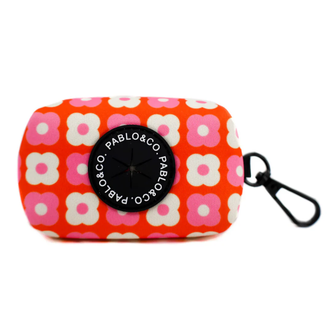Pink Checkered Daisies - Poop Bag Holder