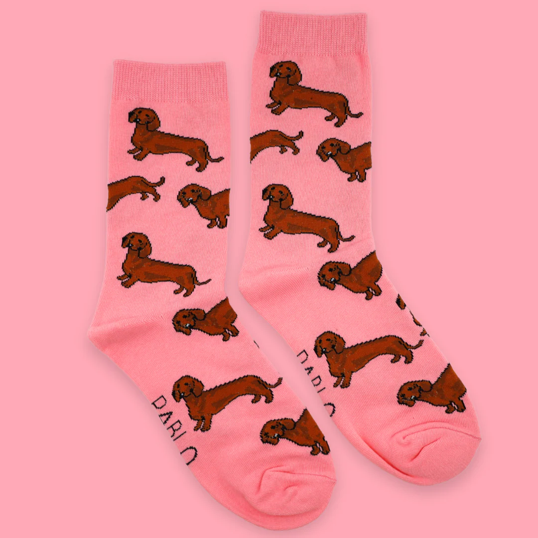 Pink Dachshund: Breed Socks - Image 2