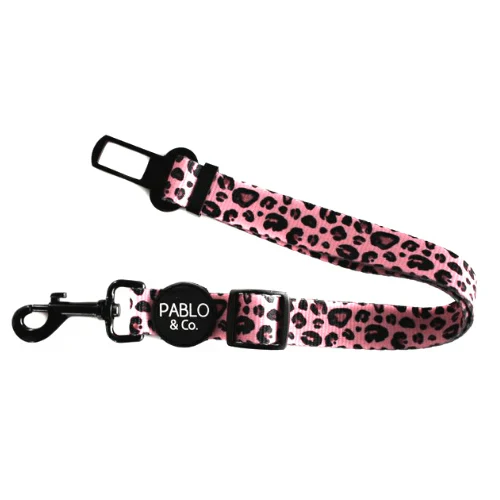 Pink Leopard: Adjustable Car Restraint