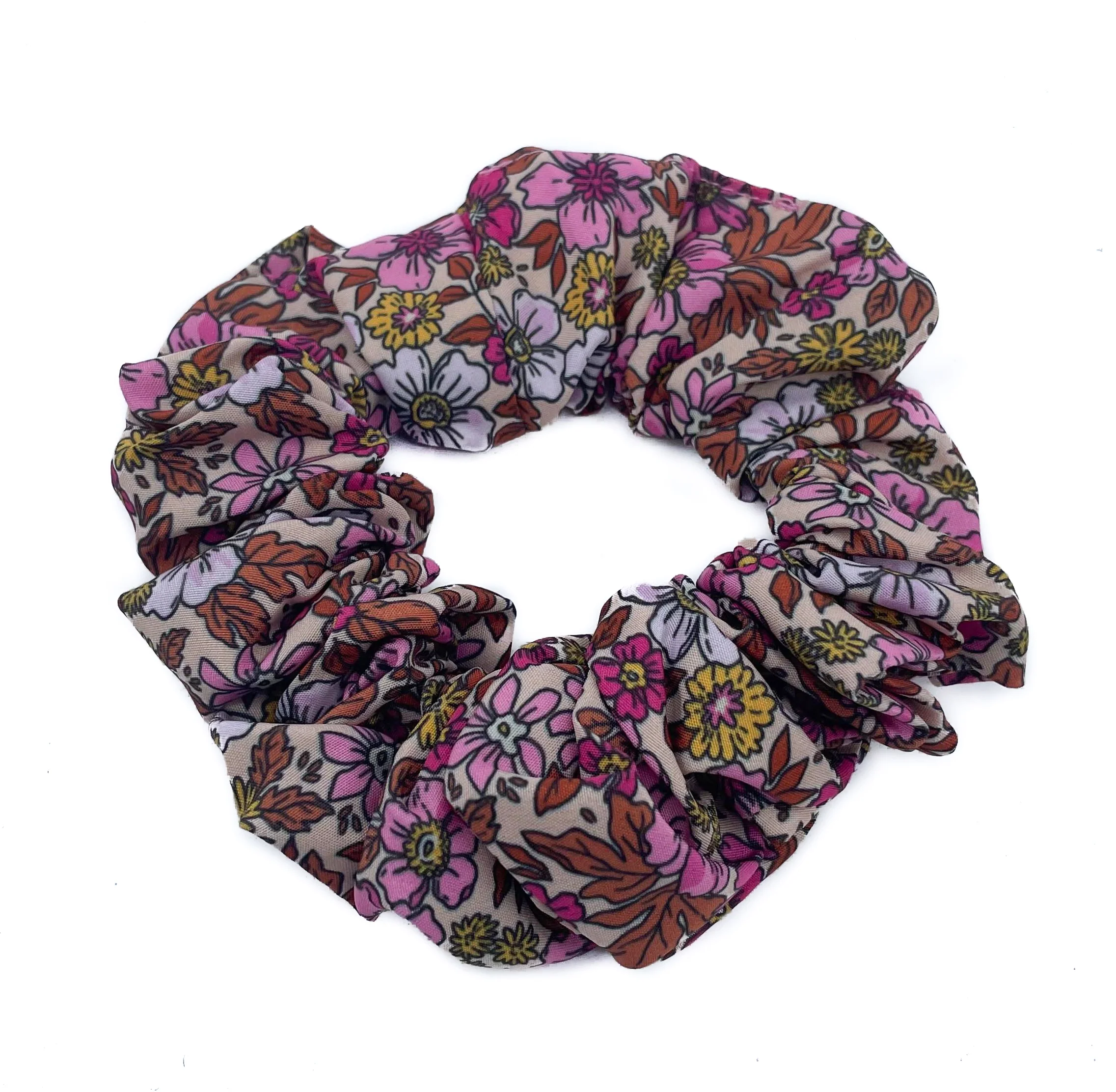 Pink Posies Scrunchie