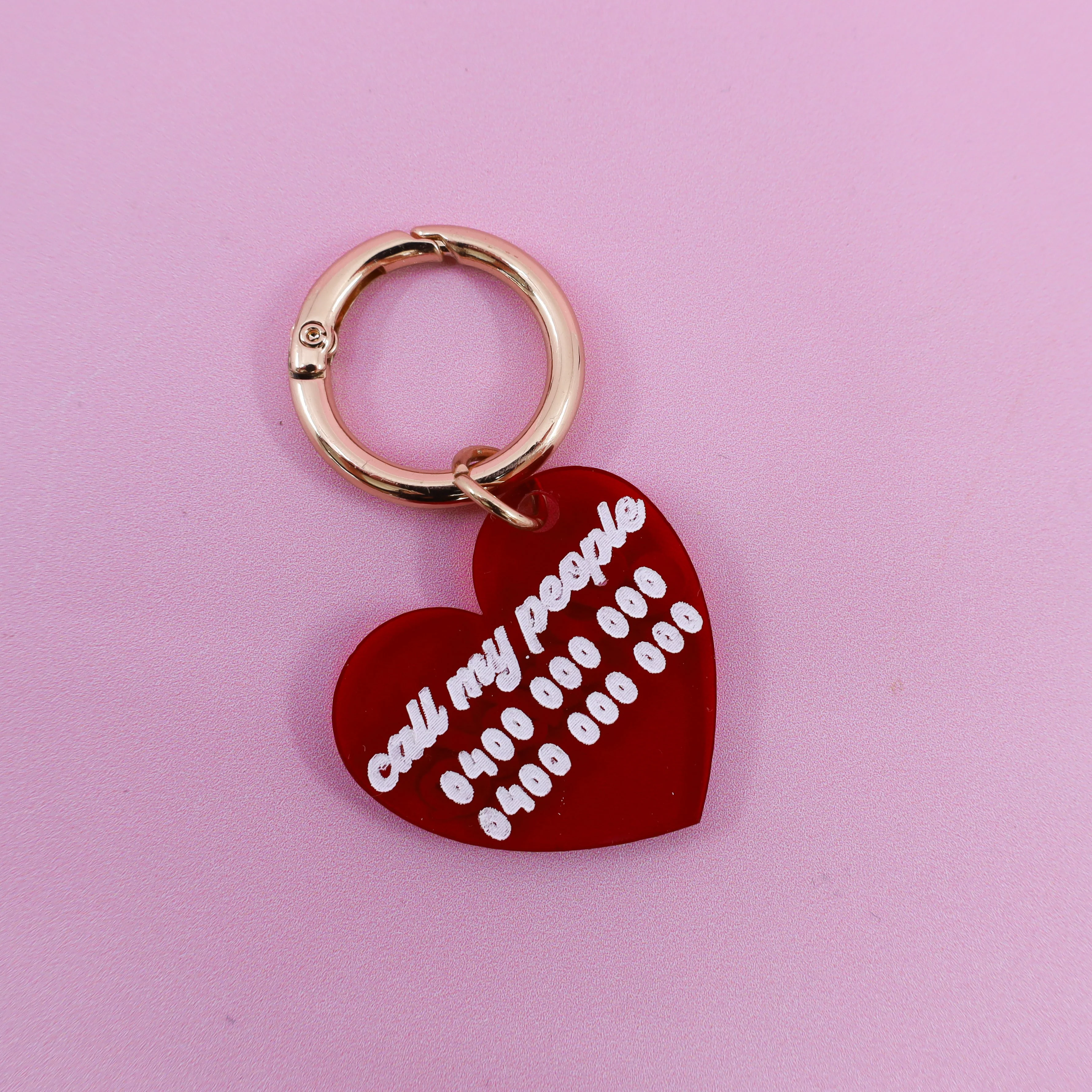 Personalised Pet ID Tag: Red Heart - Image 11