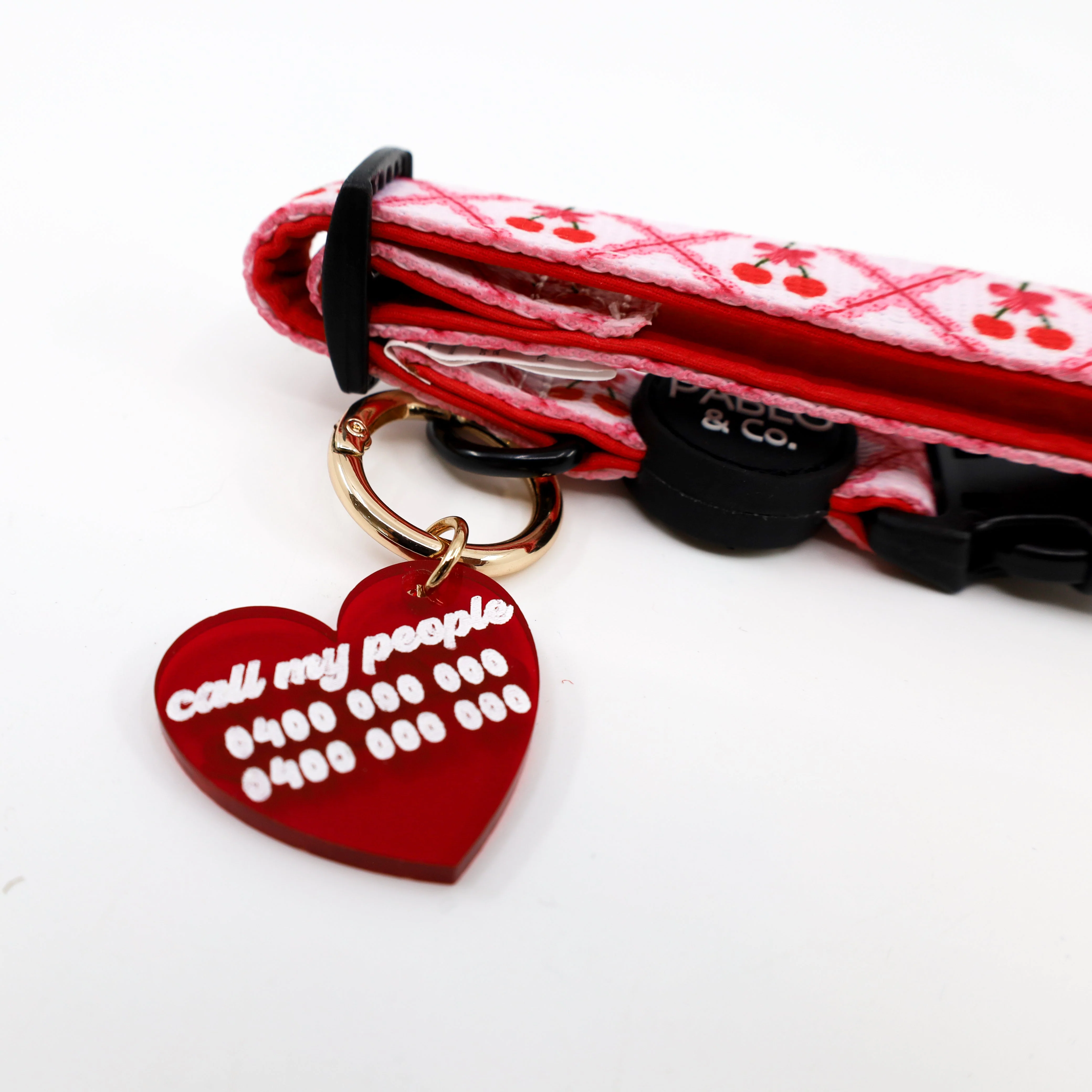 Personalised Pet ID Tag: Red Heart - Image 6