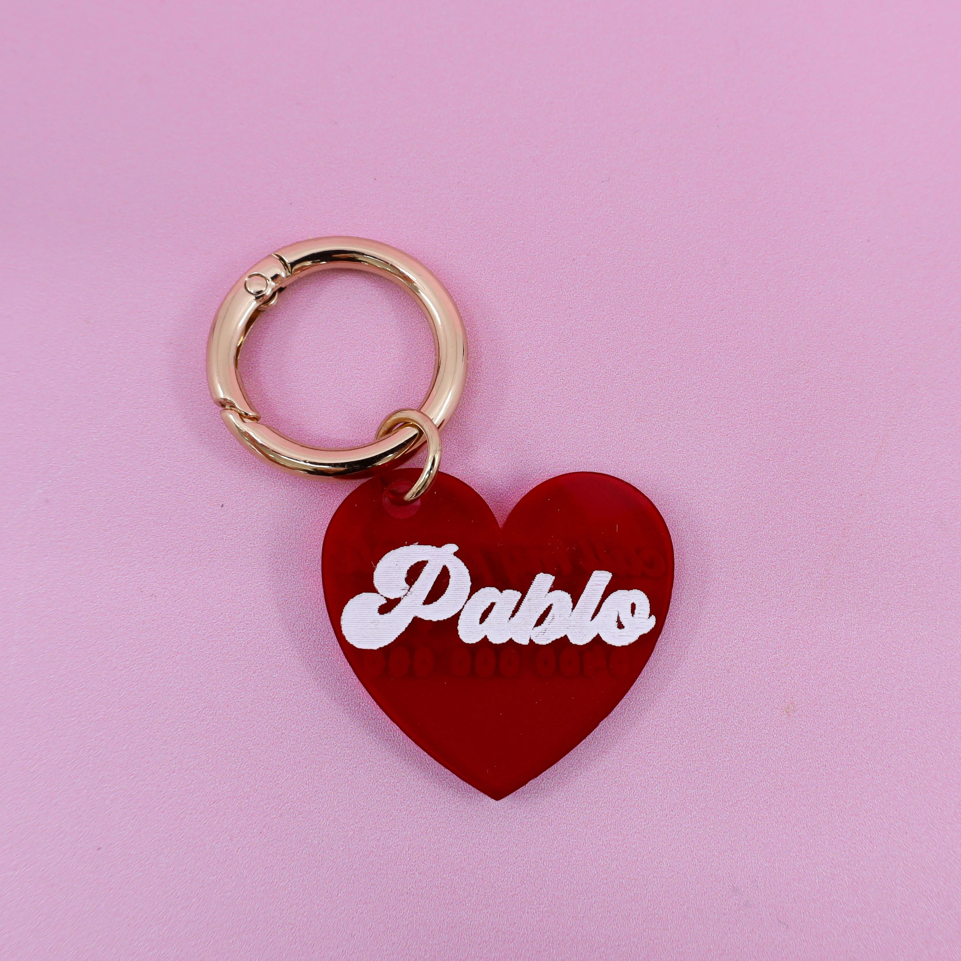 Personalised Pet ID Tag: Red Heart - Image 9