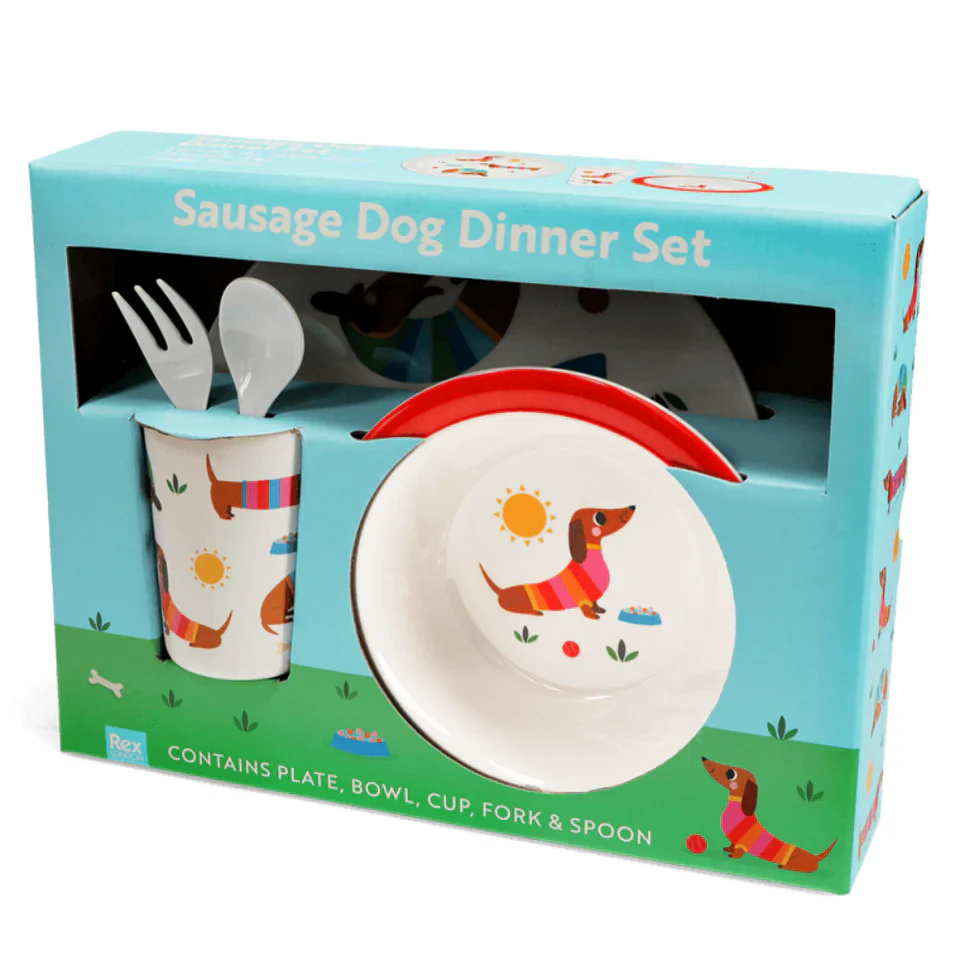 Rex London: Melamine Dinner Set - Sausage Dog - Image 2