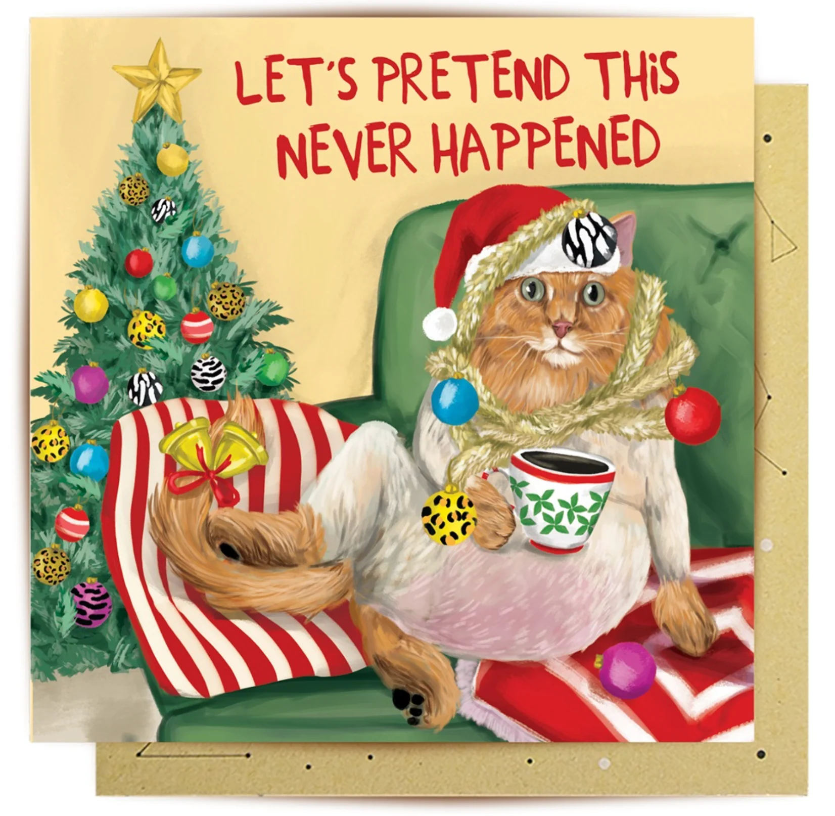 This Never Happened Cat: Christmas Greeting Card