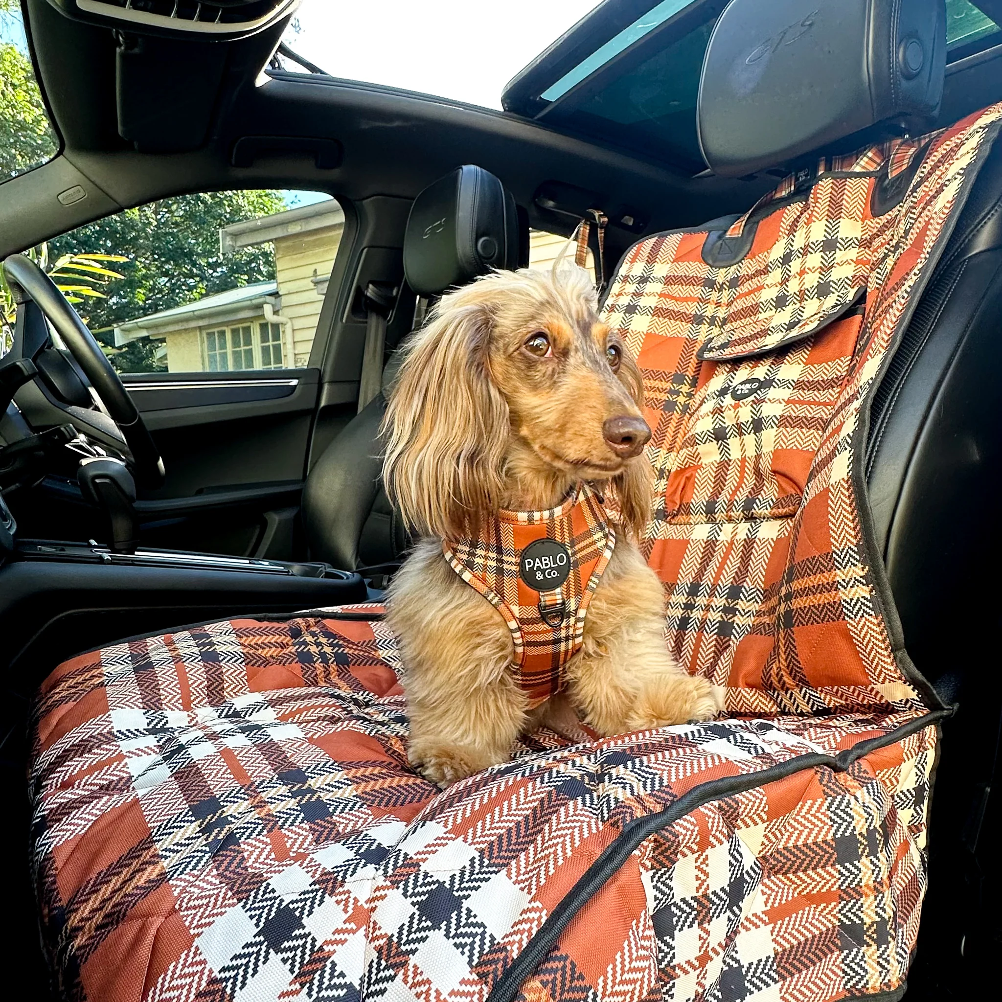 Vintage Plaid: Deluxe Single Car Seat Cover