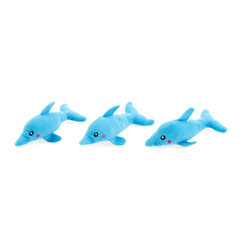 Zippy Paws: Dolphins in Palm Tree Burrow Toy - Image 3